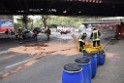 LKW blieb unter Bruecke haengen Koeln Ehrenfeld Innere Kanalstr Hornstr P358